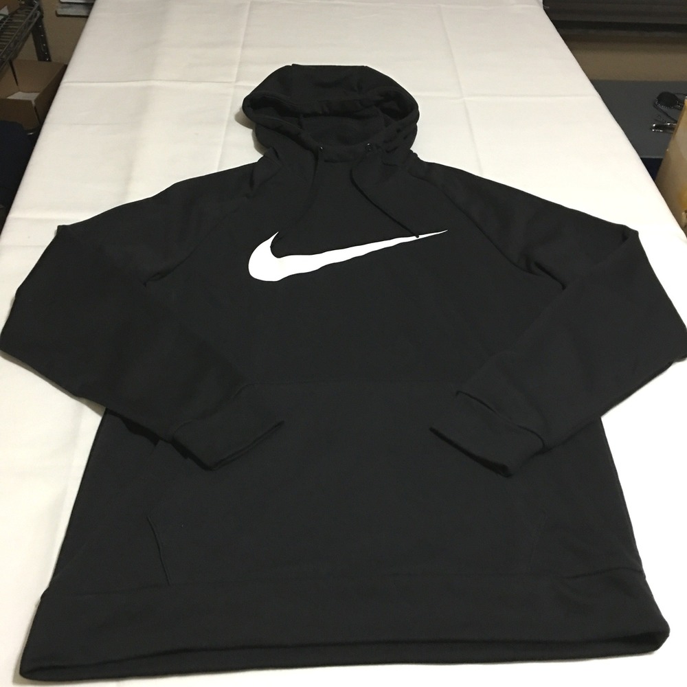 Nike Mens Dri-FIT UV Pullover Performance Hoodie Medium Black